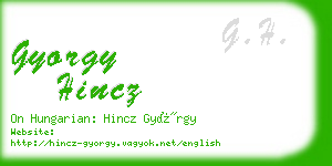 gyorgy hincz business card